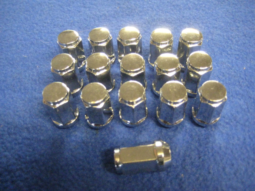 MG Midget AHA8785SET Set Of 16 Rostyle Chrome Wheel Nuts